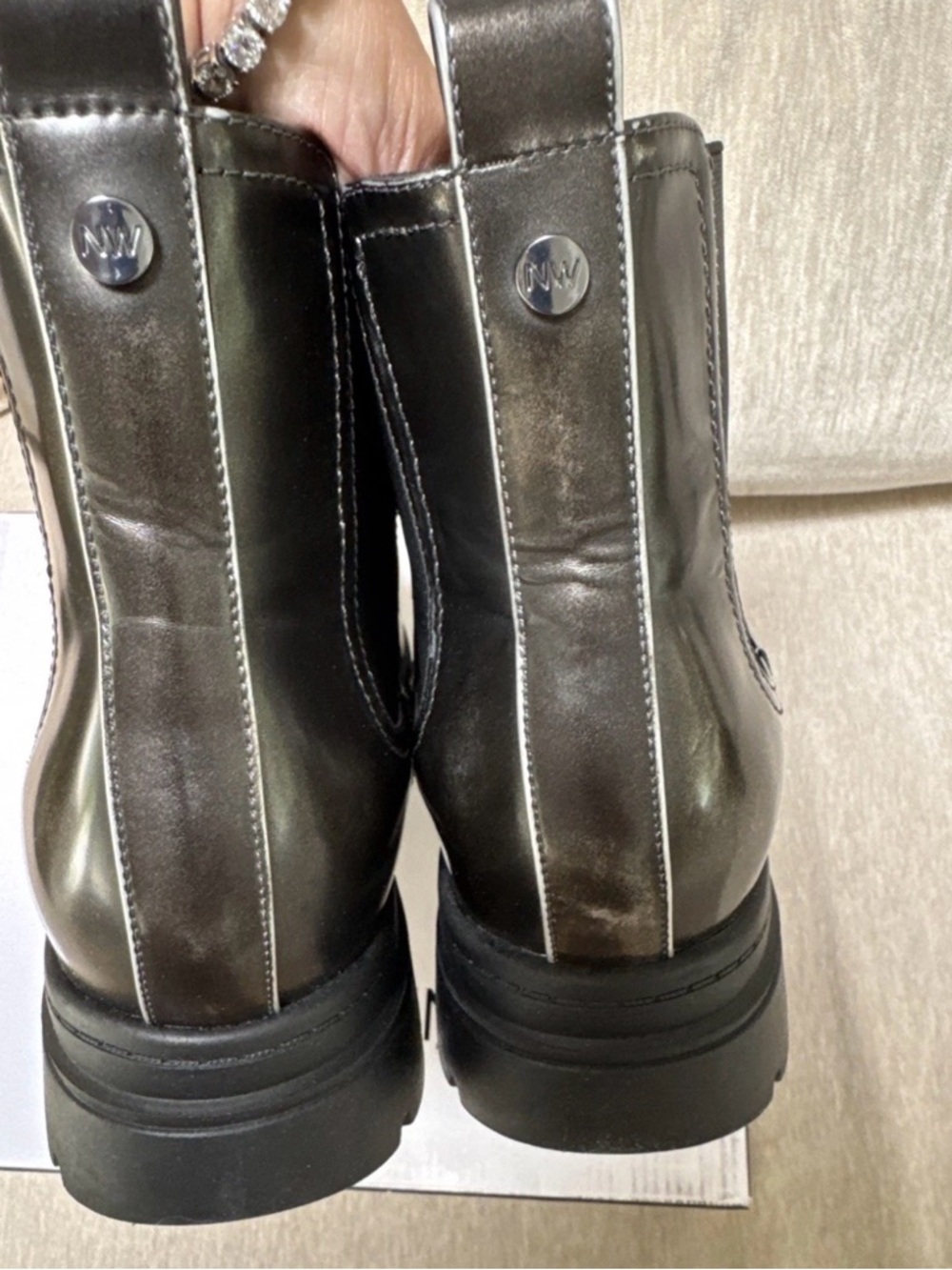 Nine West Chunky Booties New Size 11 - Picture 3 of 9